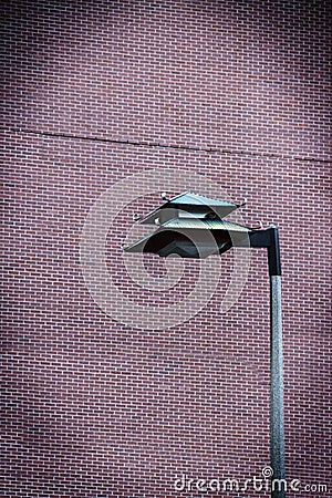 Chinese lamp post in Bostonâ€™s Chinatown Stock Photo